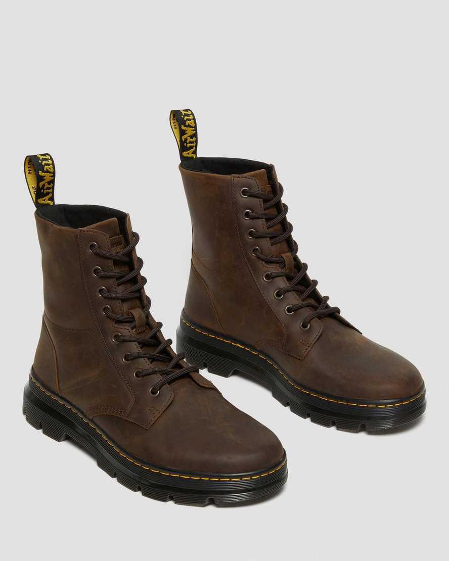 Dr Martens Combs Crazy Horse Leather Miesten Nilkkurit Ruskea  Suomi |  9438DZBAN