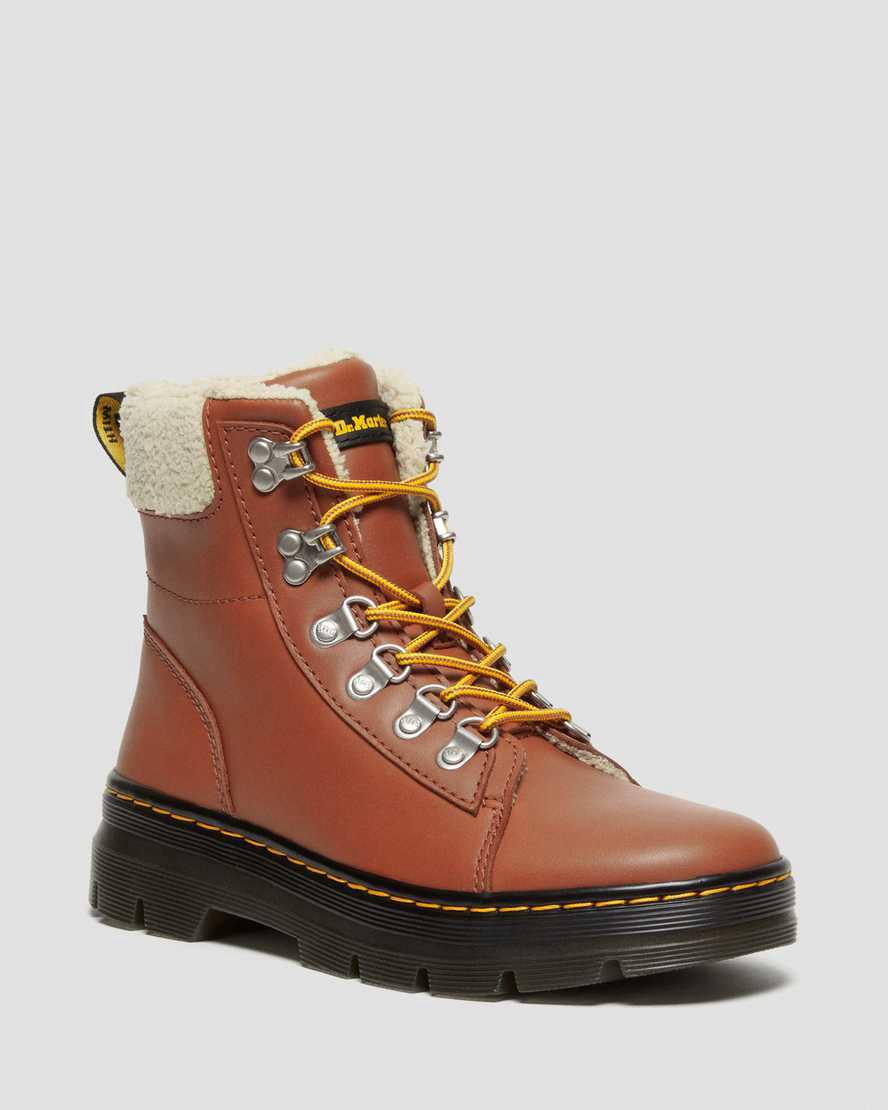 Dr Martens Combs Faux Fur-Lined Casual Naisten Talvisaappaat Ruskea  Suomi |  7632HIJGW