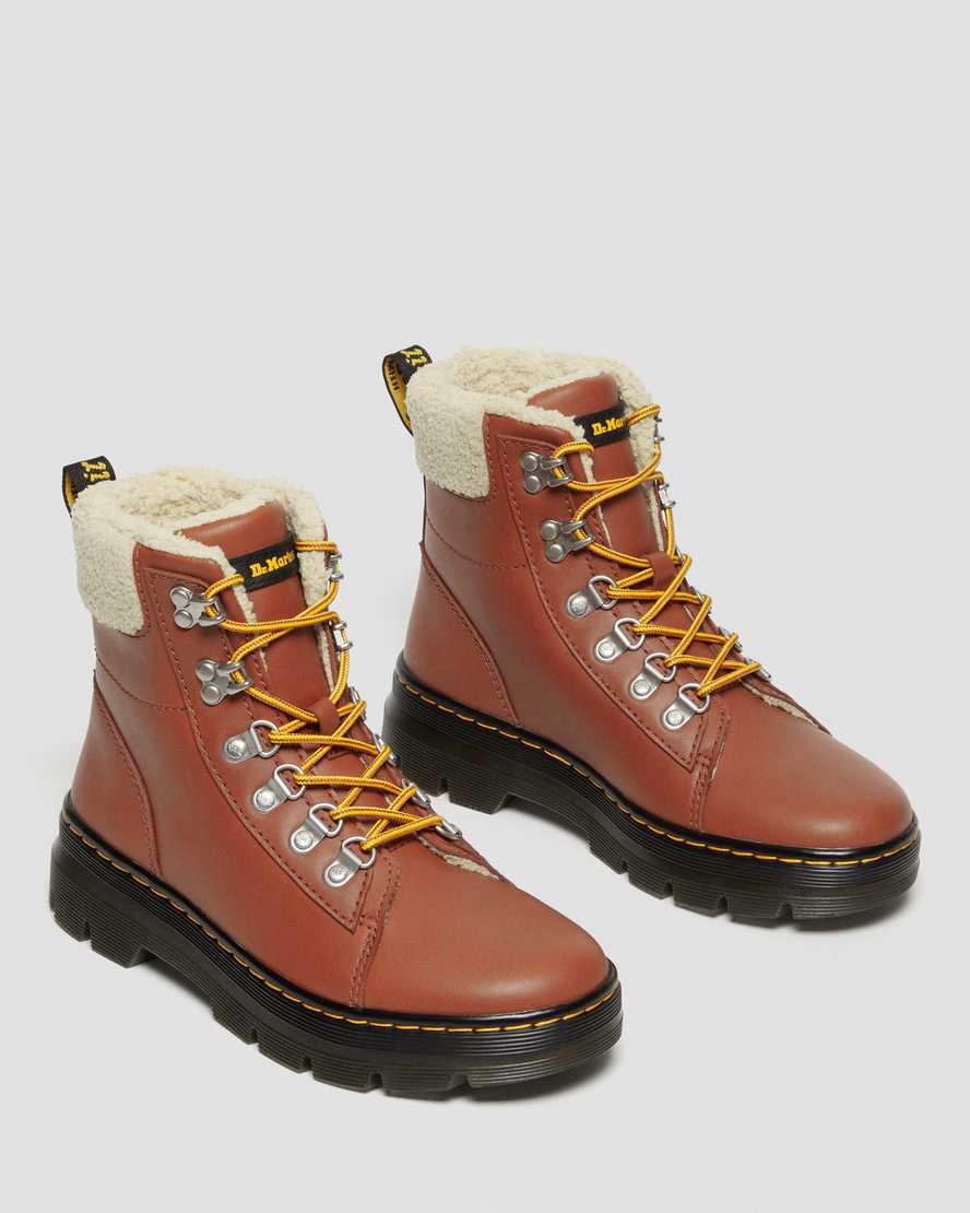 Dr Martens Combs Faux Fur-Lined Naisten Vapaa-ajan Saappaat Ruskea  Suomi |  5063UTLPS