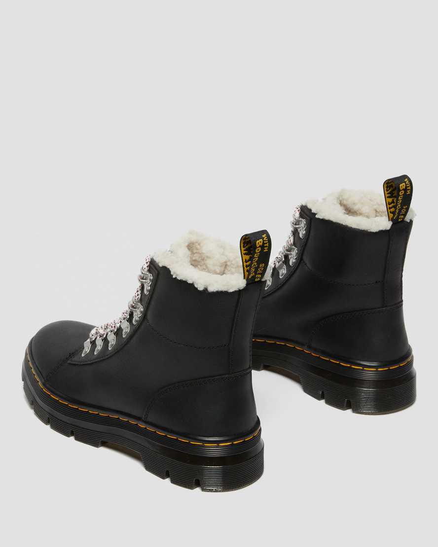 Dr Martens Combs Faux Shearling Lined Casual Naisten Talvisaappaat Mustat  Suomi |  2487RHFTS