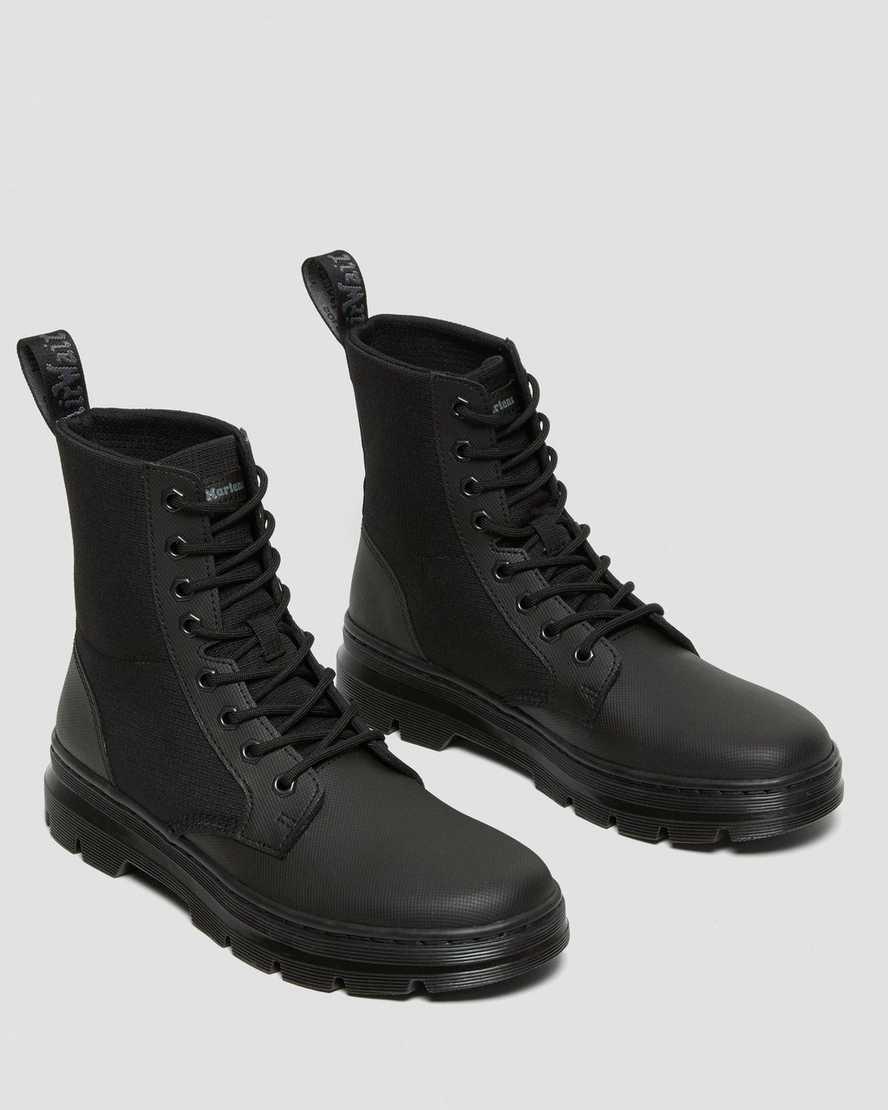 Dr Martens Combs II Poly Miesten Vapaa-ajan Saappaat Black-Black Element Rip Stop  Suomi |  6418BYPIE