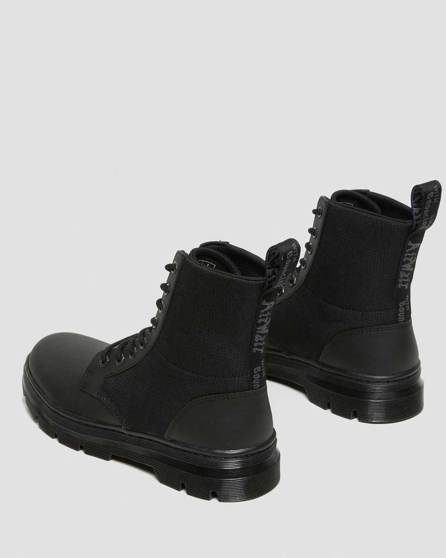 Dr Martens Combs II Poly Miesten Vapaa-ajan Saappaat Black-Black Element Rip Stop  Suomi |  6418BYPIE