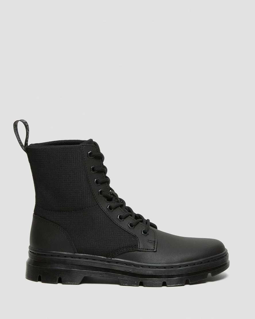 Dr Martens Combs II Poly Miesten Vapaa-ajan Saappaat Black-Black Element Rip Stop  Suomi |  6418BYPIE