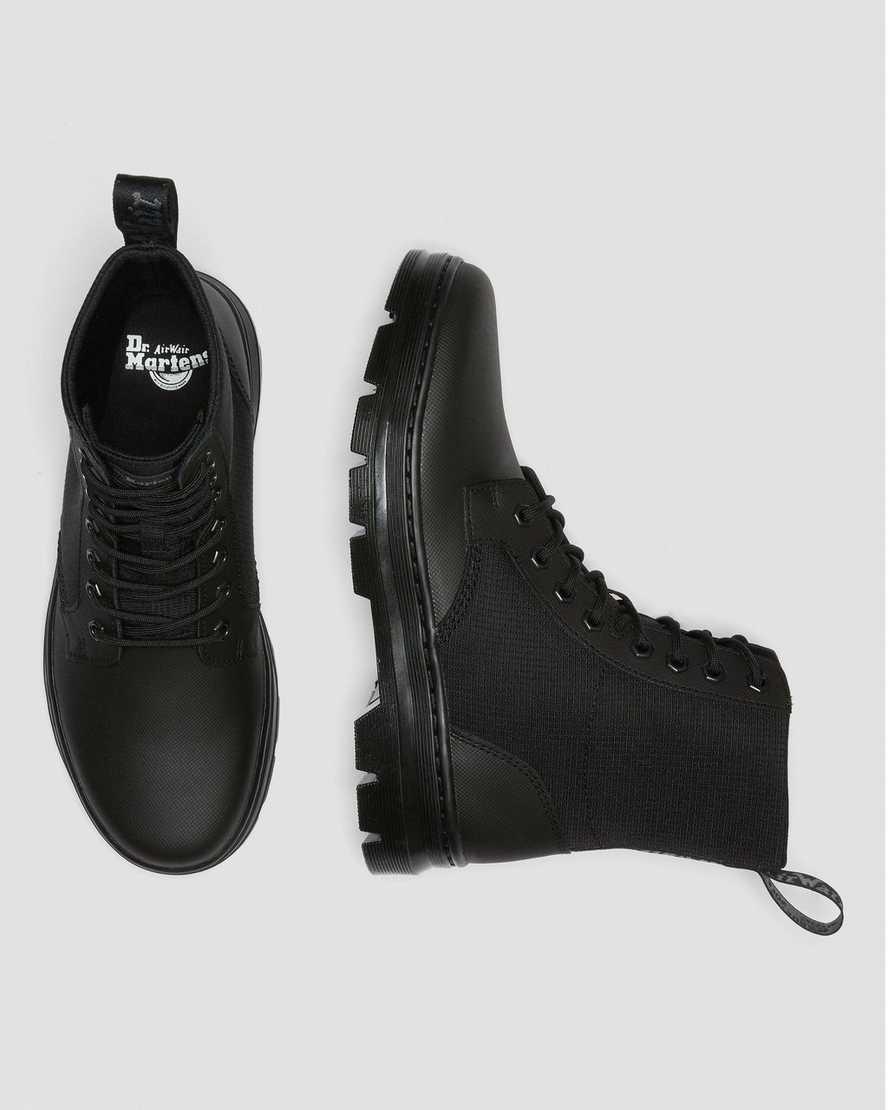 Dr Martens Combs II Poly Miesten Vapaa-ajan Saappaat Black-Black Element Rip Stop  Suomi |  6418BYPIE