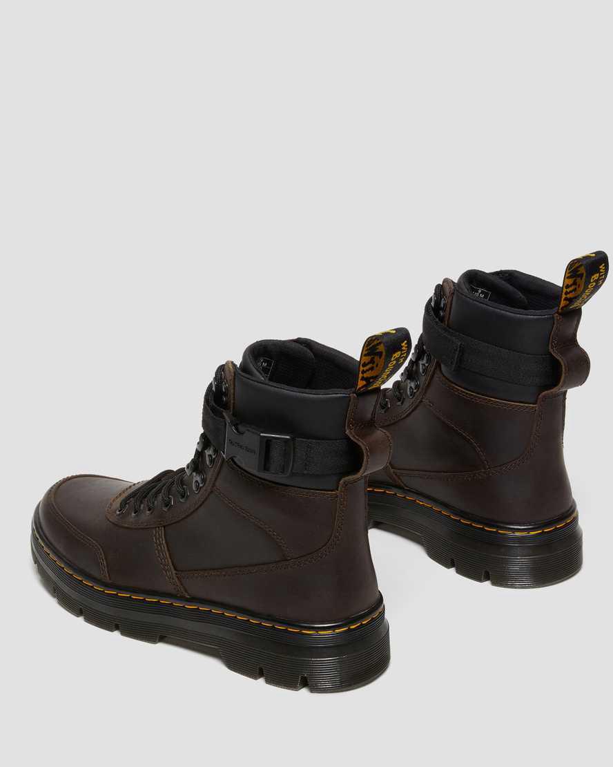 Dr Martens Combs Tech Crazy Horse Leather Naisten Nilkkurit Tummanruskea  Suomi |  1845DCQTF