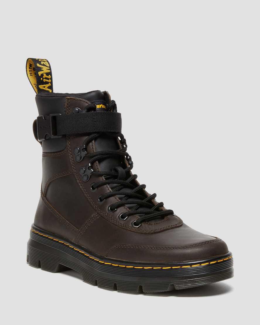 Dr Martens Combs Tech Crazy Horse Leather Naisten Nilkkurit Tummanruskea  Suomi |  1845DCQTF