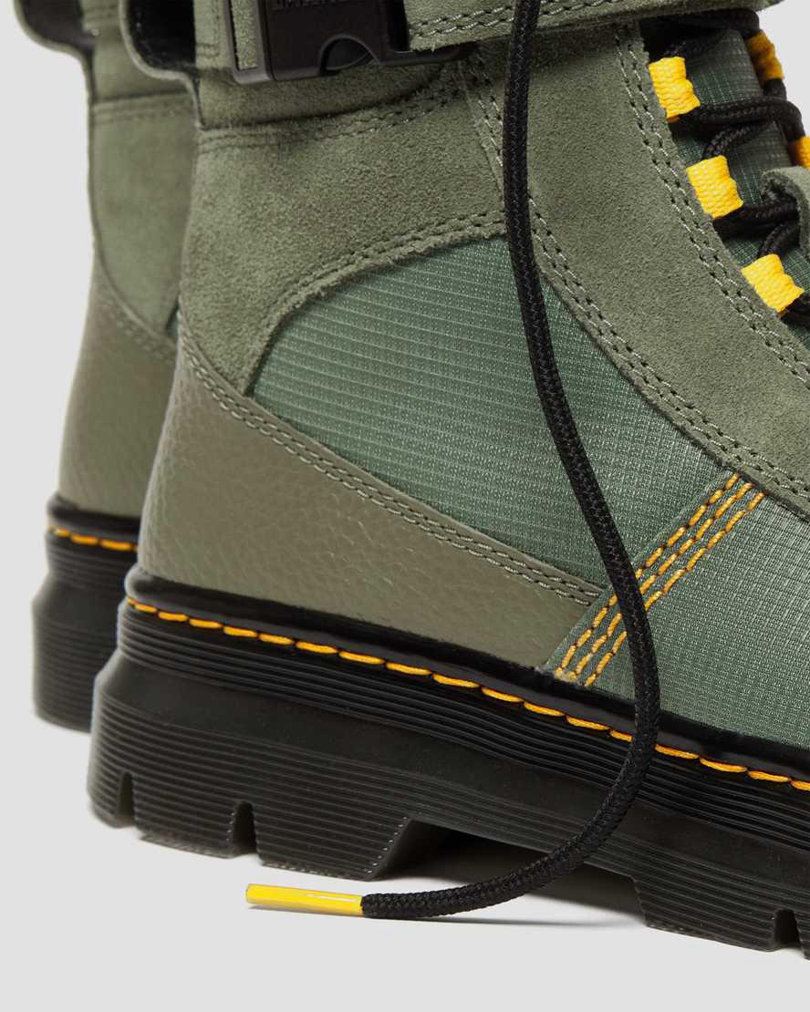 Dr Martens Combs Tech Milled Nappa & Suede Naisten Nilkkurit Khaki Vihreä  Suomi |  1490QWMAR