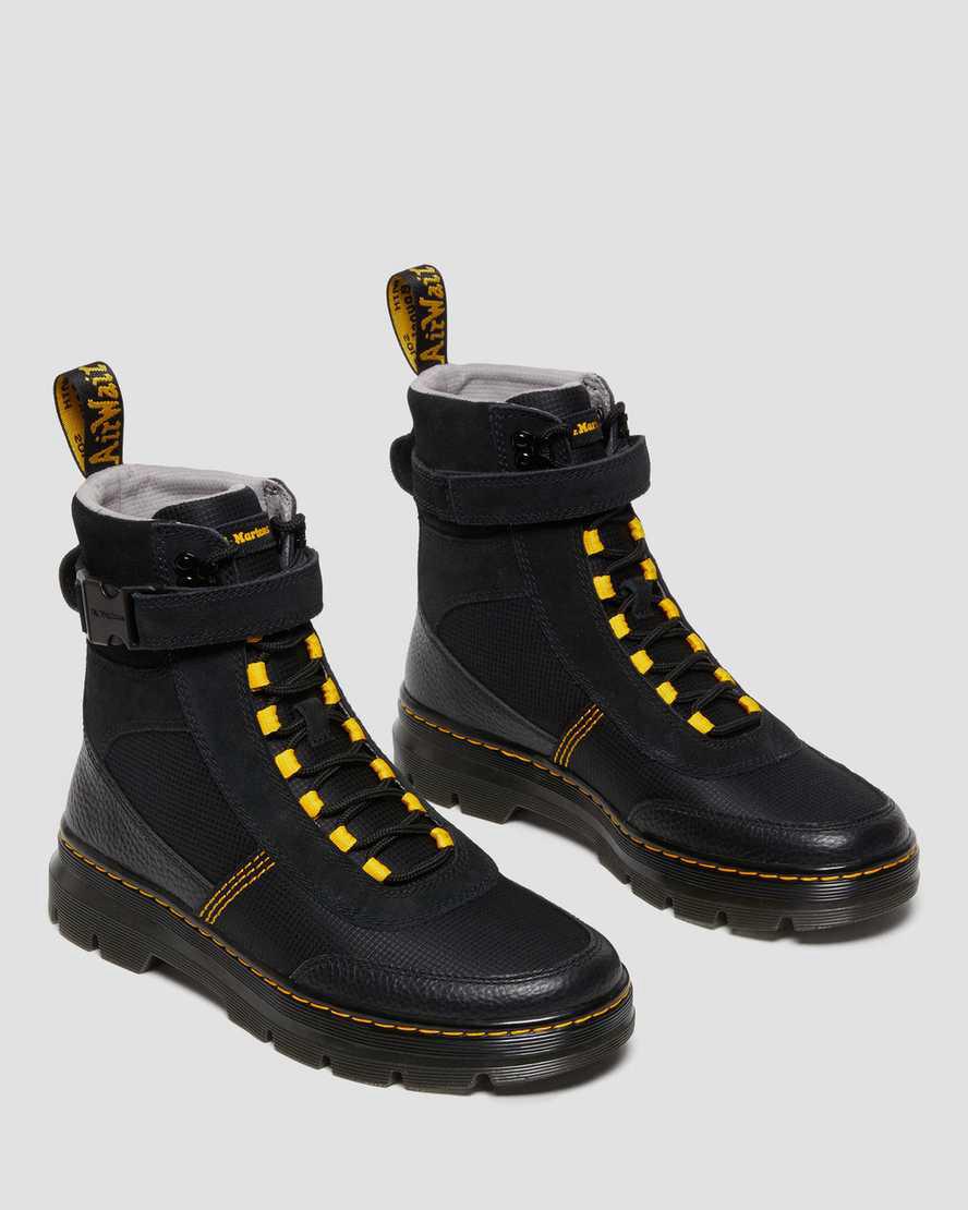 Dr Martens Combs Tech Milled Nappa & Suede Miesten Vapaa-ajan Saappaat Mustat  Suomi |  3175ETDZN