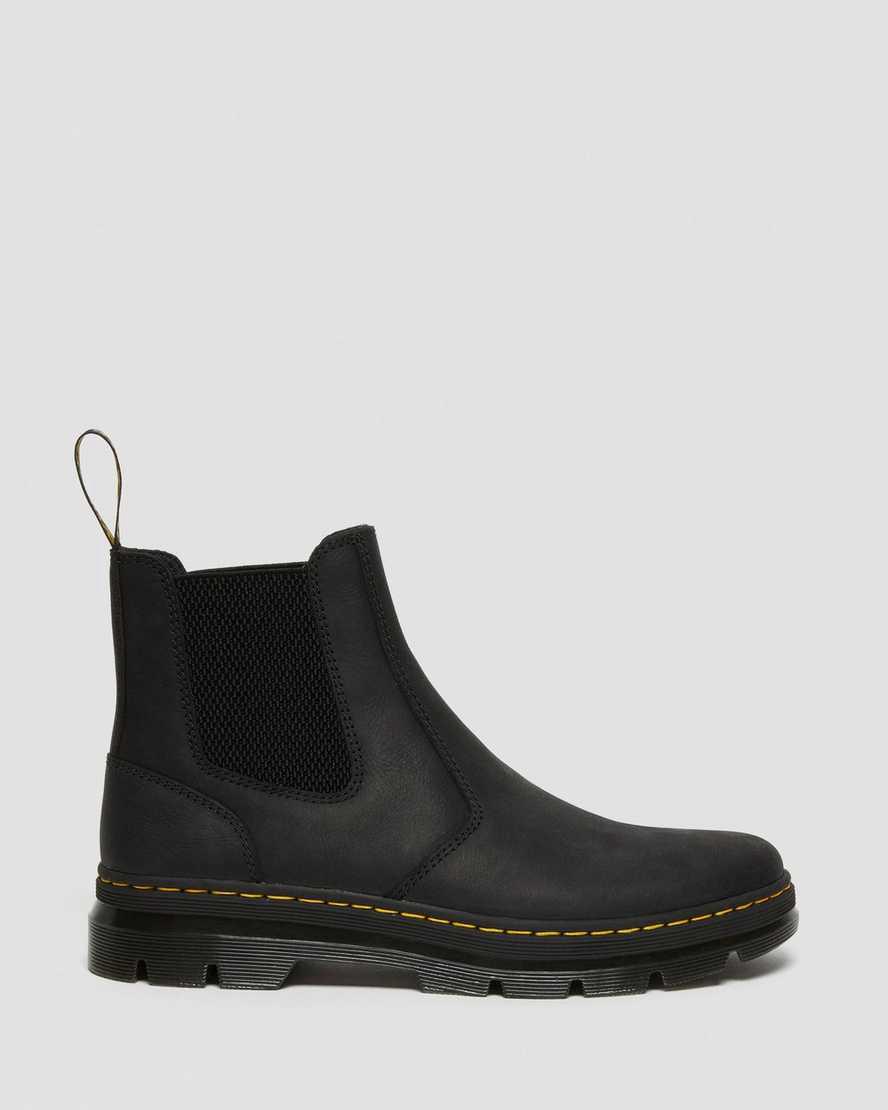 Dr Martens Embury Leather Chelsea Naisten Vapaa-ajan Saappaat Mustat  Suomi |  7154OQWNA