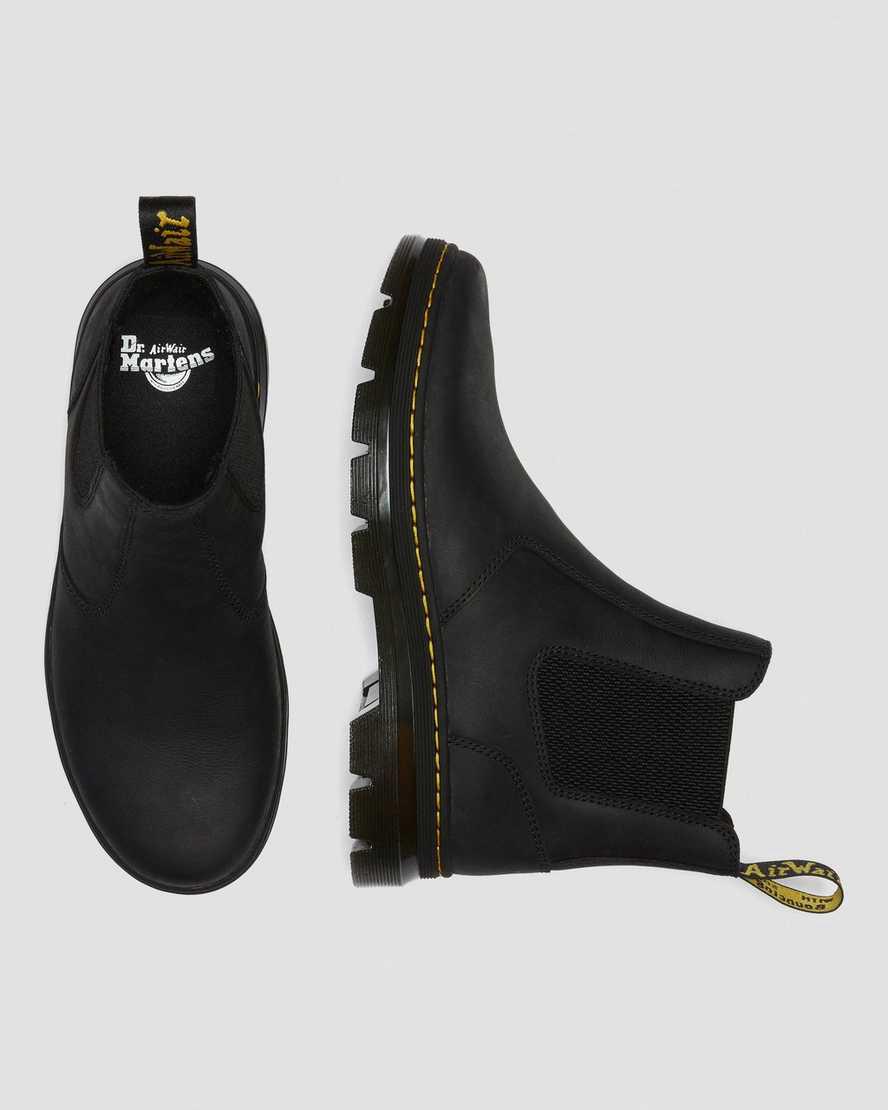 Dr Martens Embury Leather Chelsea Naisten Vapaa-ajan Saappaat Mustat  Suomi |  7154OQWNA