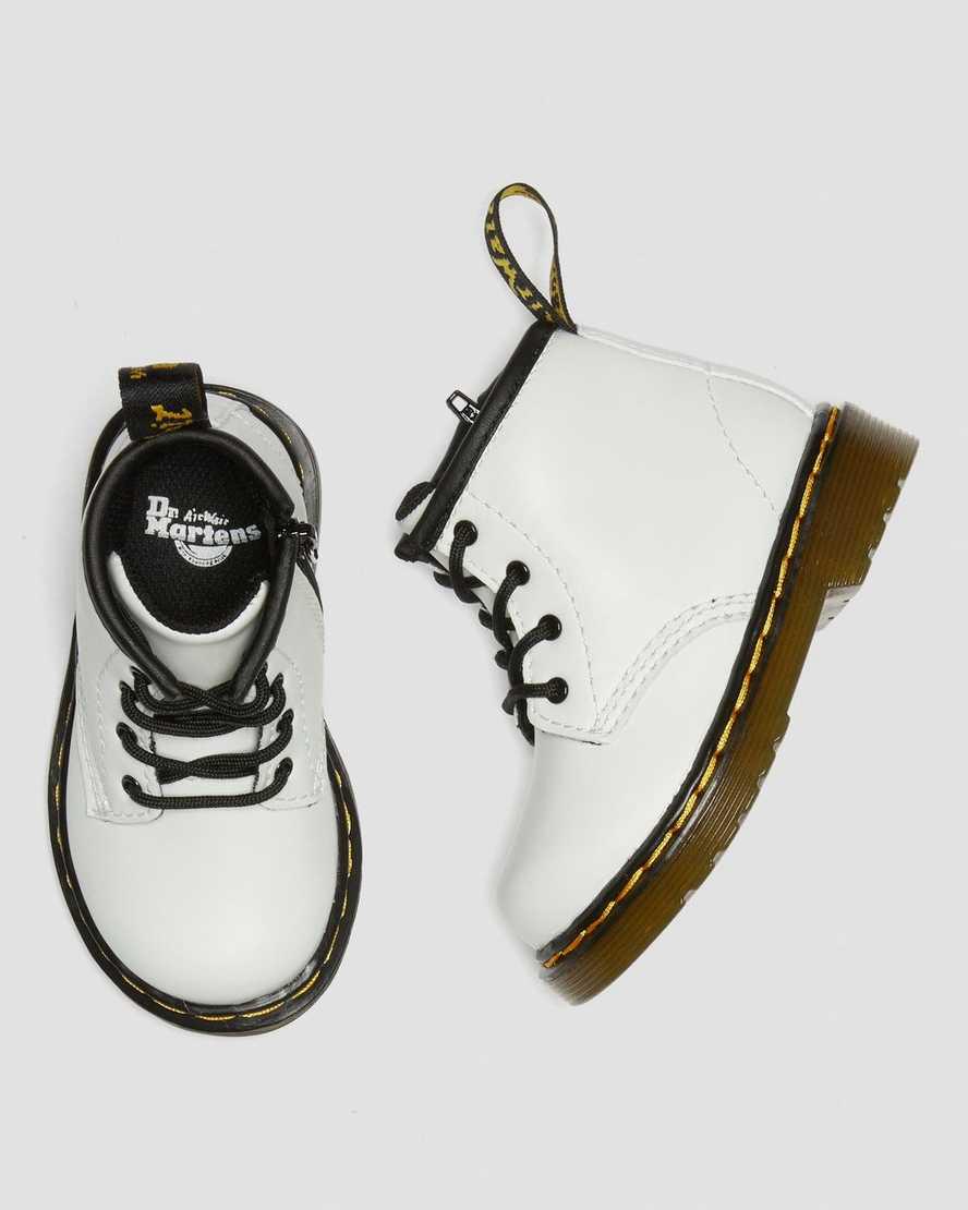 Dr Martens Infant 1460 Leather Lasten Nauhasaappaat Valkoinen  Suomi |  0692ZFOXA