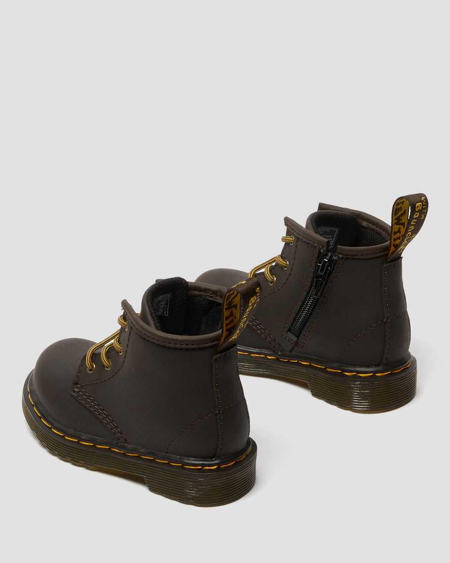 Dr Martens Infant 1460 Wildhorse Leather Lasten Nauhasaappaat Tummanruskea  Suomi |  4510DFBKW