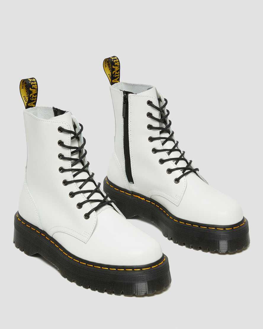 Dr Martens Jadon  Suomi |  Official Miesten Platform Saappaat Valkoinen  Suomi |  8904DBOFL