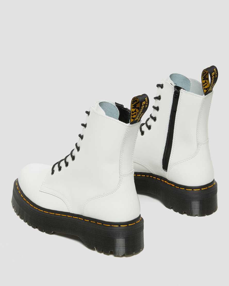 Dr Martens Jadon  Suomi |  Official Miesten Platform Saappaat Valkoinen  Suomi |  8904DBOFL