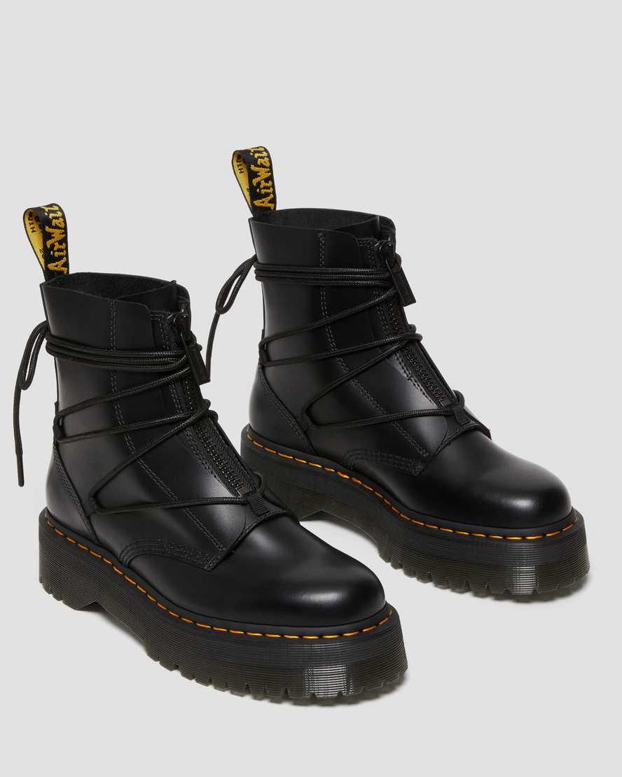 Dr Martens Jarrick II Laced Leather Platform Miesten Nilkkurit Mustat  Suomi |  6285PNVDU