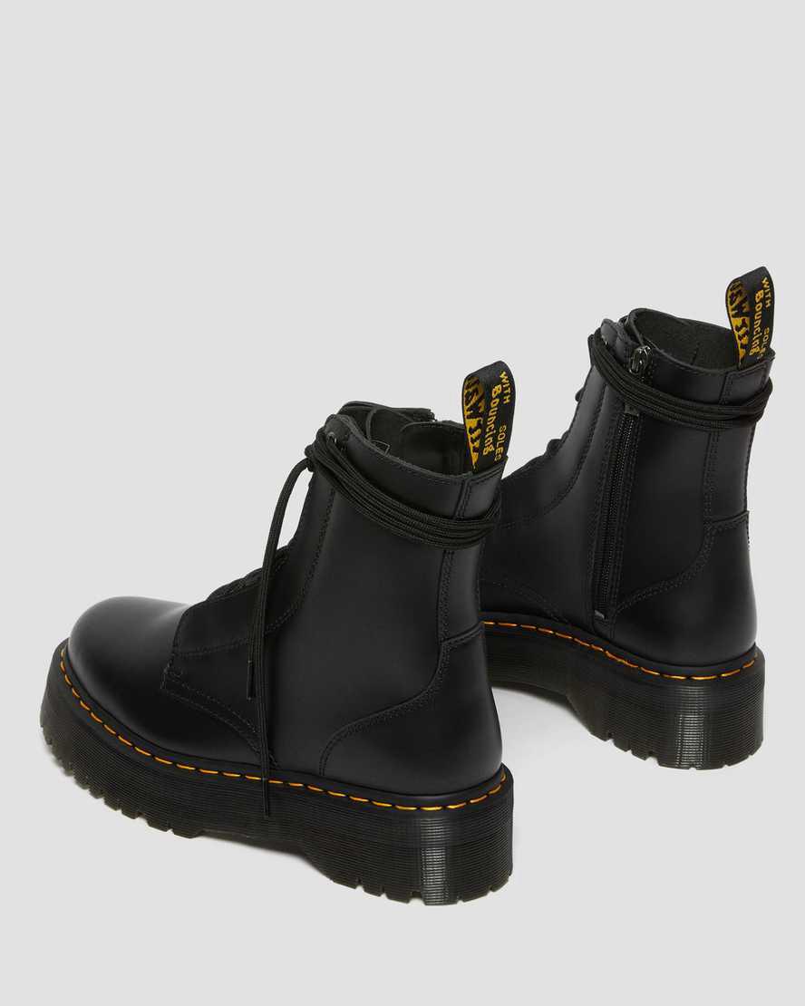 Dr Martens Jarrick Smooth Leather Miesten Platform Saappaat Mustat  Suomi |  9825IOGFC