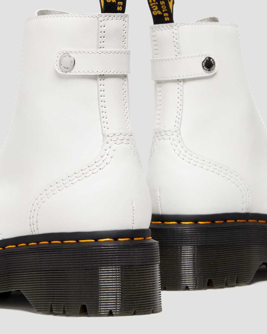 Dr Martens Jetta Zipped Sendal Leather Naisten Platform Saappaat Valkoinen  Suomi |  4608WMJGE