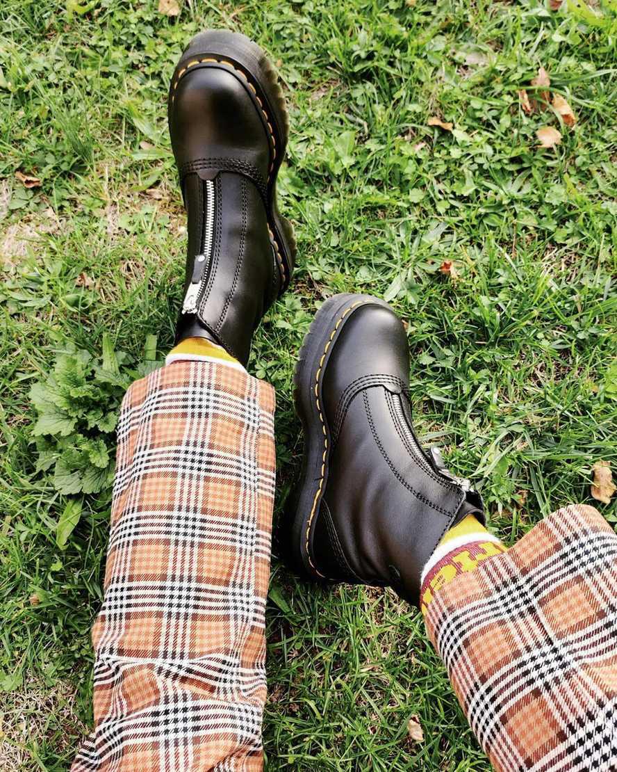 Dr Martens Jetta Zipped Sendal Leather Naisten Platform Saappaat Mustat  Suomi |  7902ASRTI