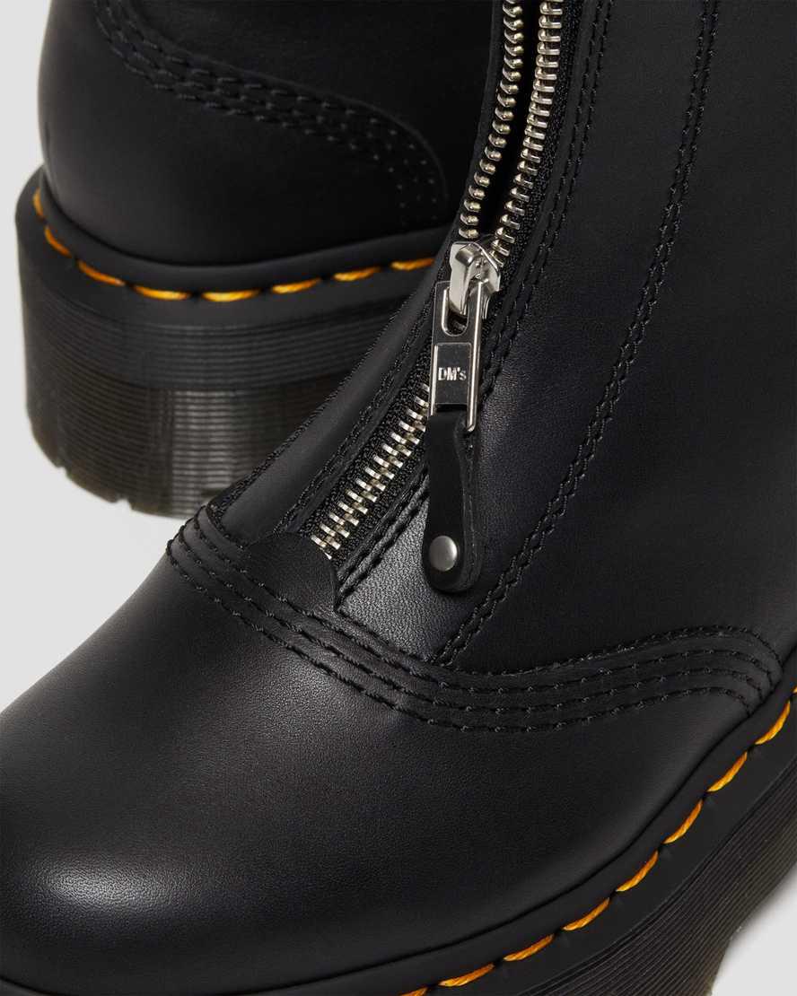 Dr Martens Jetta Zipped Sendal Leather Naisten Platform Saappaat Mustat  Suomi |  7902ASRTI