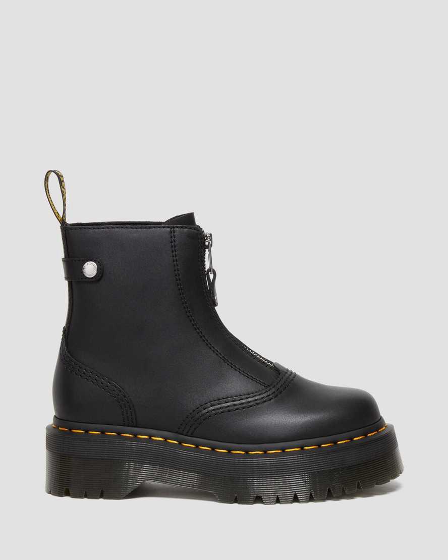 Dr Martens Jetta Zipped Sendal Leather Naisten Platform Saappaat Mustat  Suomi |  7902ASRTI