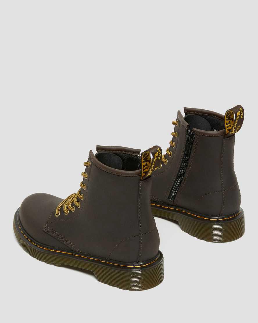 Dr Martens Junior 1460 Wildhorse Leather Lasten Nauhasaappaat Tummanruskea  Suomi |  7130XJIPM