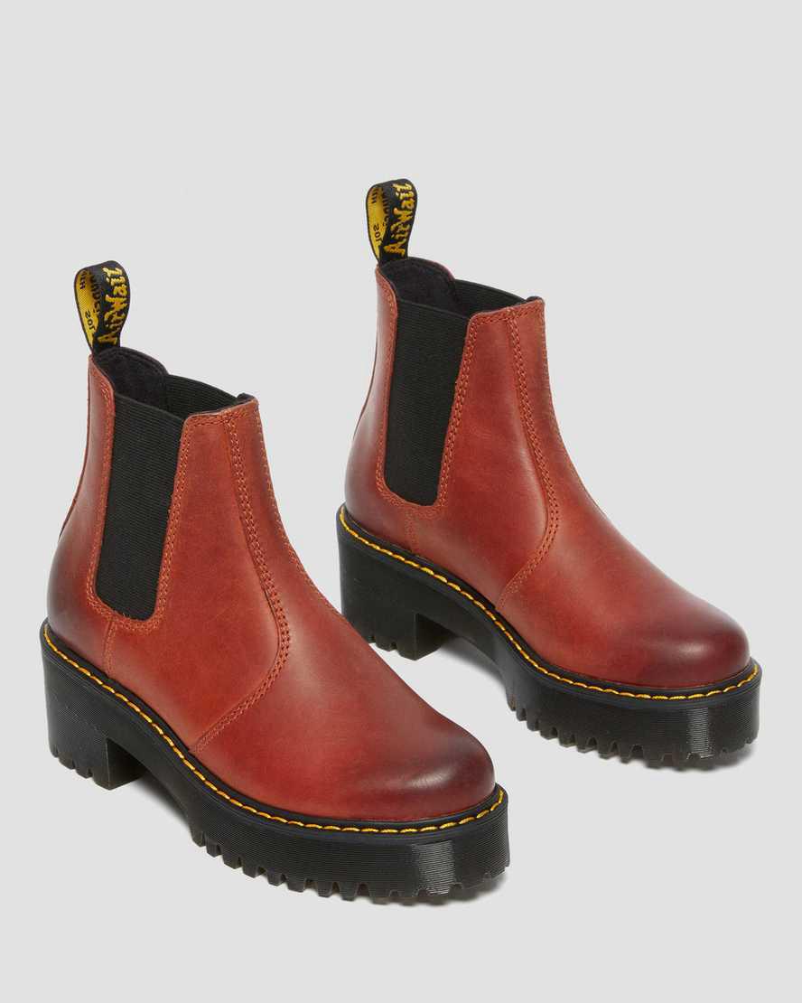 Dr Martens Rometty Wyoming Leather Platform Chelsea Naisten Nilkkurit Ruskea  Suomi |  0932QYOKX