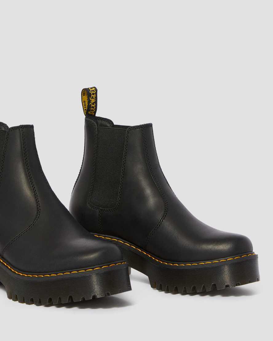 Dr Martens Rometty Wyoming Leather Platform Chelsea Naisten Nilkkurit Mustat  Suomi |  2831PGKJA