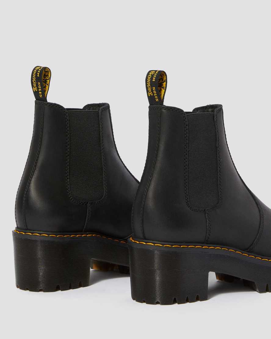 Dr Martens Rometty Wyoming Leather Platform Chelsea Naisten Nilkkurit Mustat  Suomi |  2831PGKJA