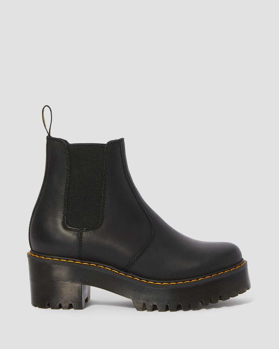 Dr Martens Rometty Wyoming Leather Platform Chelsea Naisten Nilkkurit Mustat  Suomi |  2831PGKJA