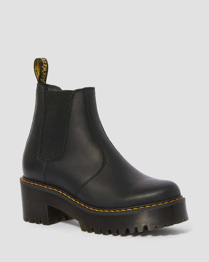 Dr Martens Rometty Wyoming Leather Platform Chelsea Naisten Nilkkurit Mustat  Suomi |  2831PGKJA