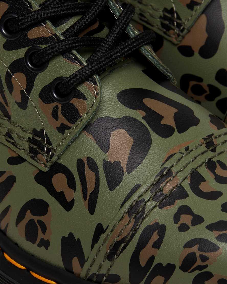 Dr Martens Sinclair Distorted Leopard Print Platform Naisten Nilkkurit Khaki Vihreä  Suomi |  2974UHLJE