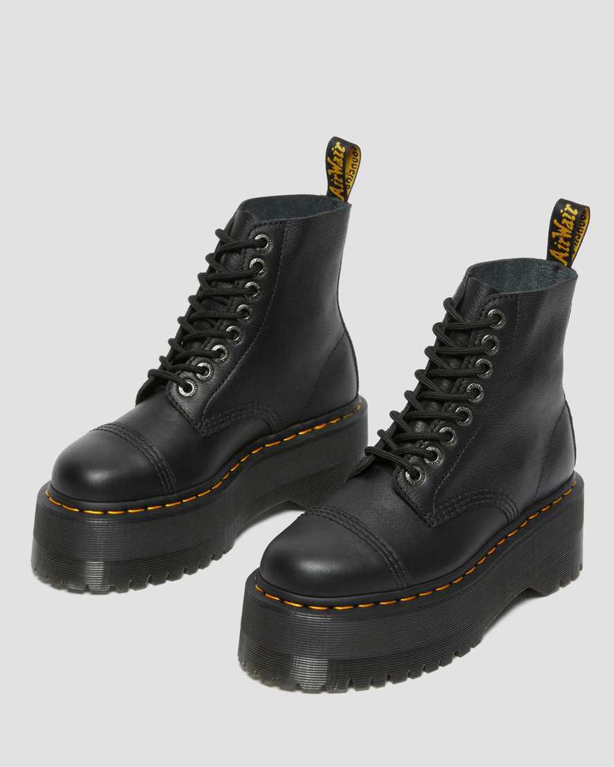 Dr Martens Sinclair Max Pisa Leather Platform Naisten Nilkkurit Mustat  Suomi |  1407FEITK