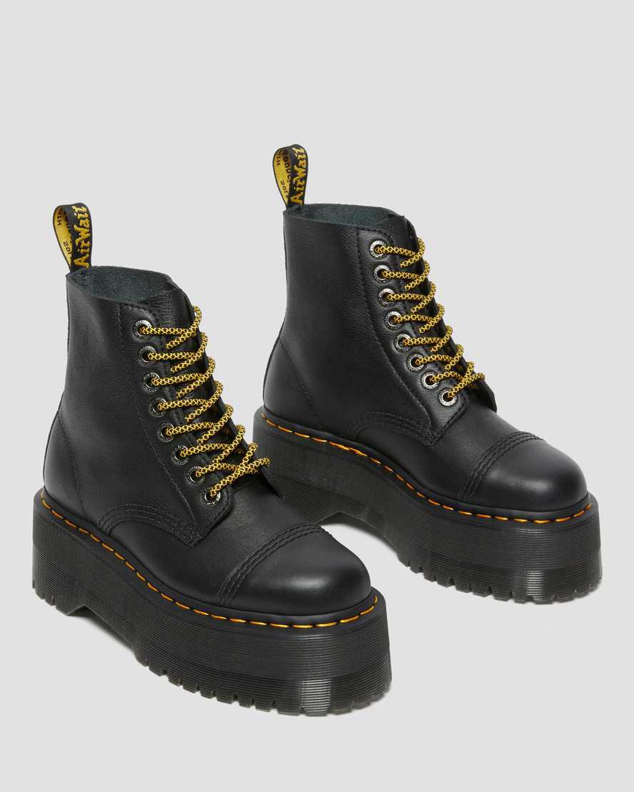 Dr Martens Sinclair Max Pisa Leather Platform Naisten Nilkkurit Mustat  Suomi |  1407FEITK