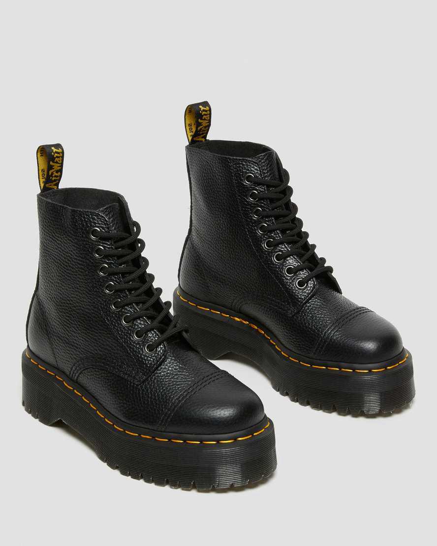 Dr Martens Sinclair Milled Nappa Leather Platform Naisten Nilkkurit Mustat  Suomi |  8421SGKYH