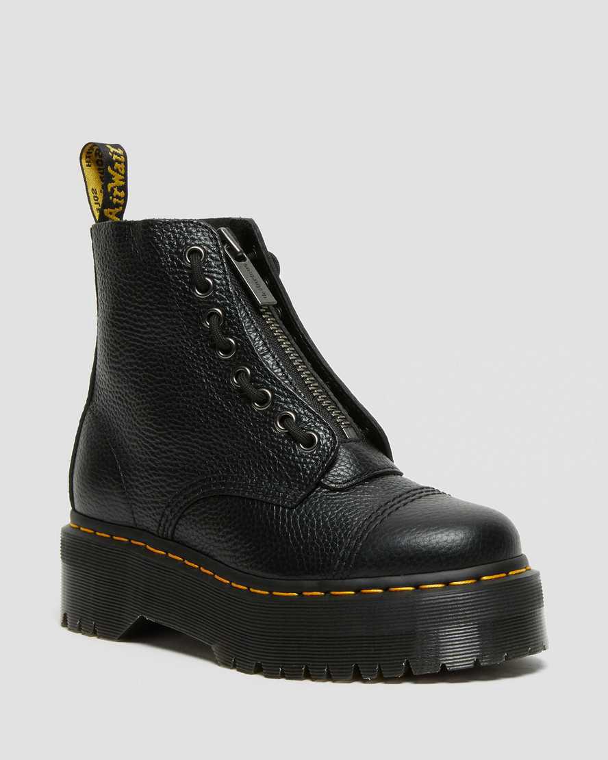 Dr Martens Sinclair Milled Nappa Leather Platform Naisten Nilkkurit Mustat  Suomi |  8421SGKYH