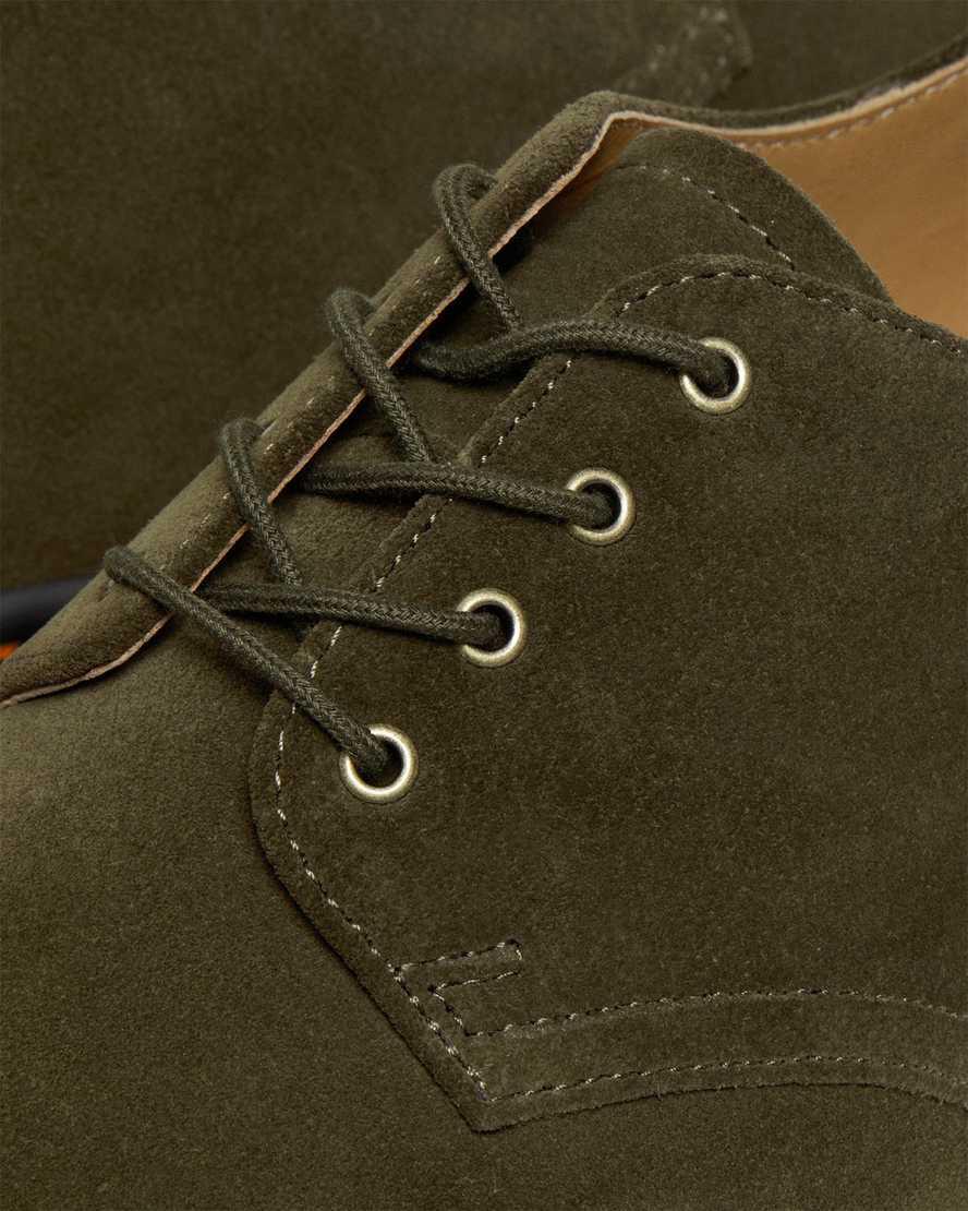 Dr Martens Smiths Repello Suede Dress Miesten Oxford Kengät Oliivinvihreä  Suomi |  2853MZKSG