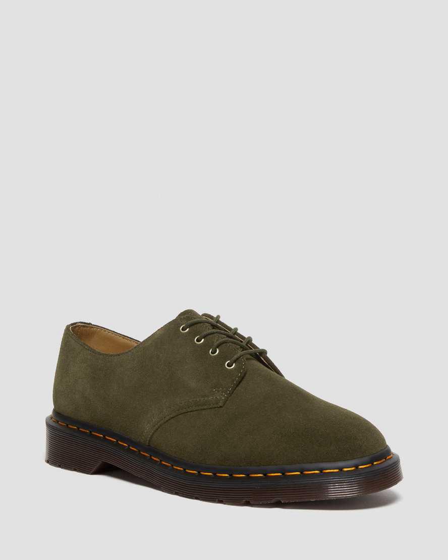 Dr Martens Smiths Repello Suede Dress Miesten Oxford Kengät Oliivinvihreä  Suomi |  2853MZKSG