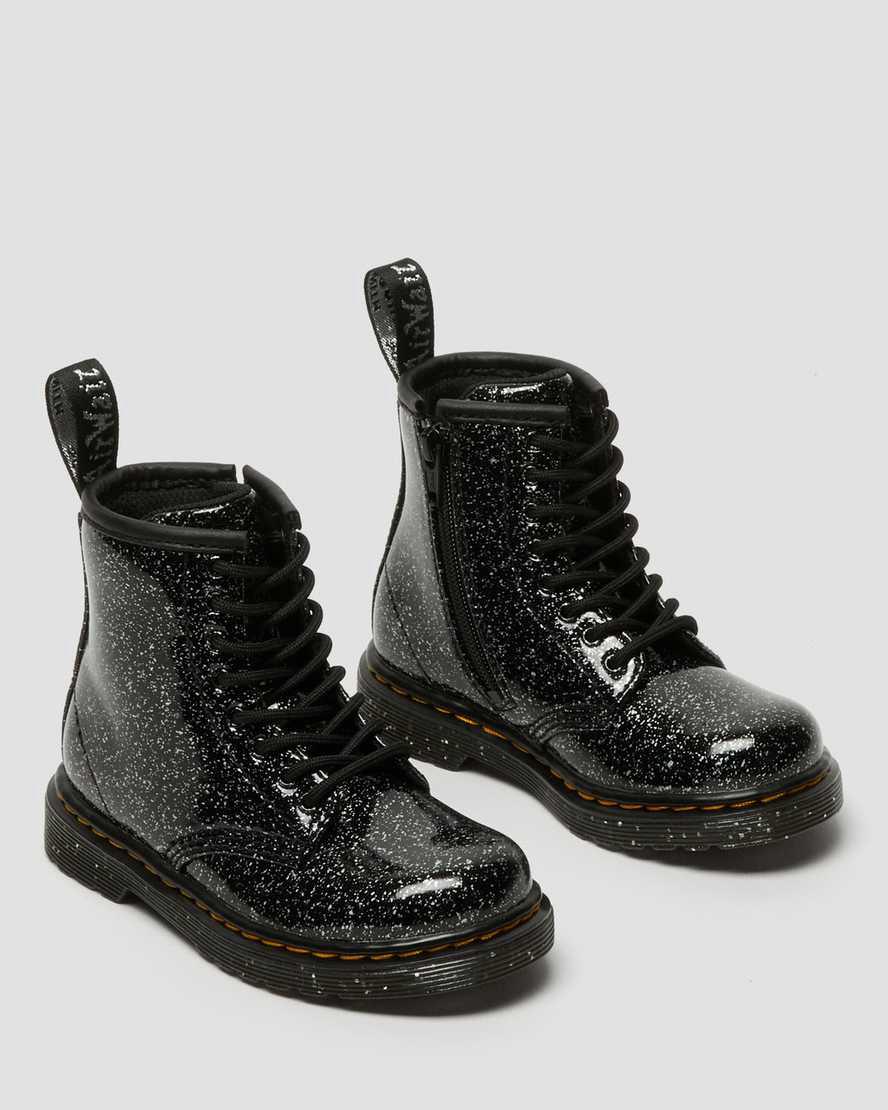 Dr Martens Toddler 1460 Glitter Lasten Nauhasaappaat Mustat  Suomi |  5410XHVLA