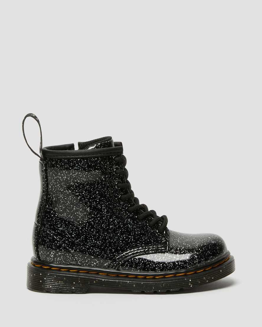 Dr Martens Toddler 1460 Glitter Lasten Nauhasaappaat Mustat  Suomi |  5410XHVLA