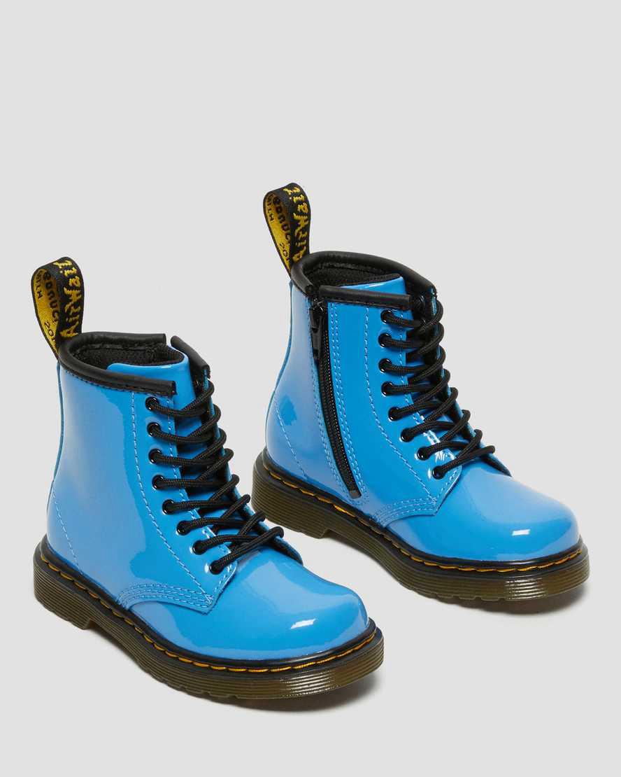 Dr Martens Toddler 1460 Patent Leather Lasten Nauhasaappaat Sininen  Suomi |  4098FTJLZ