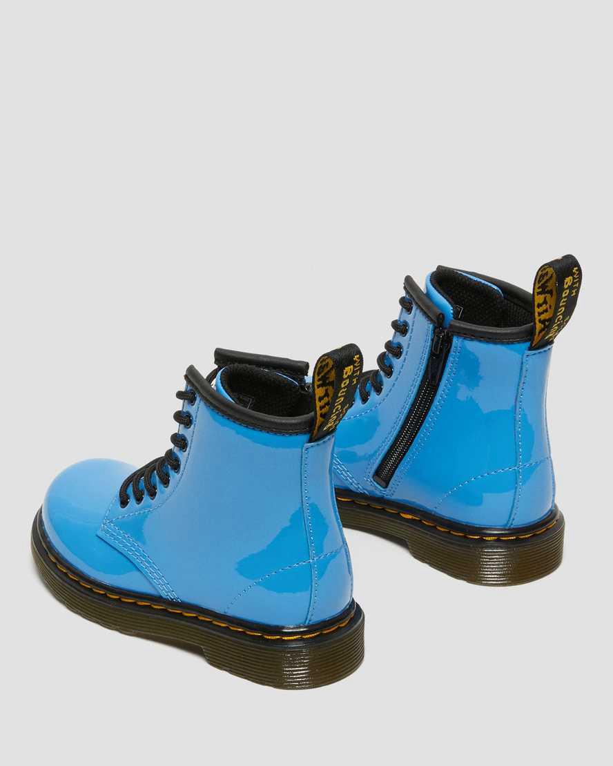 Dr Martens Toddler 1460 Patent Leather Lasten Nauhasaappaat Sininen  Suomi |  4098FTJLZ