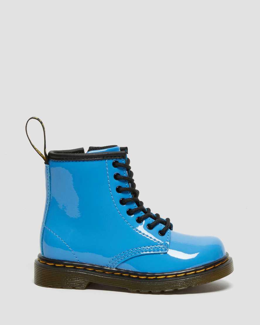 Dr Martens Toddler 1460 Patent Leather Lasten Nauhasaappaat Sininen  Suomi |  4098FTJLZ