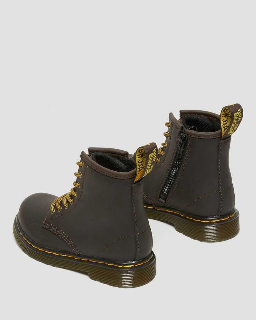 Dr Martens Toddler 1460 Wildhorse Leather Lasten Nauhasaappaat Tummanruskea  Suomi |  1750DCLXB