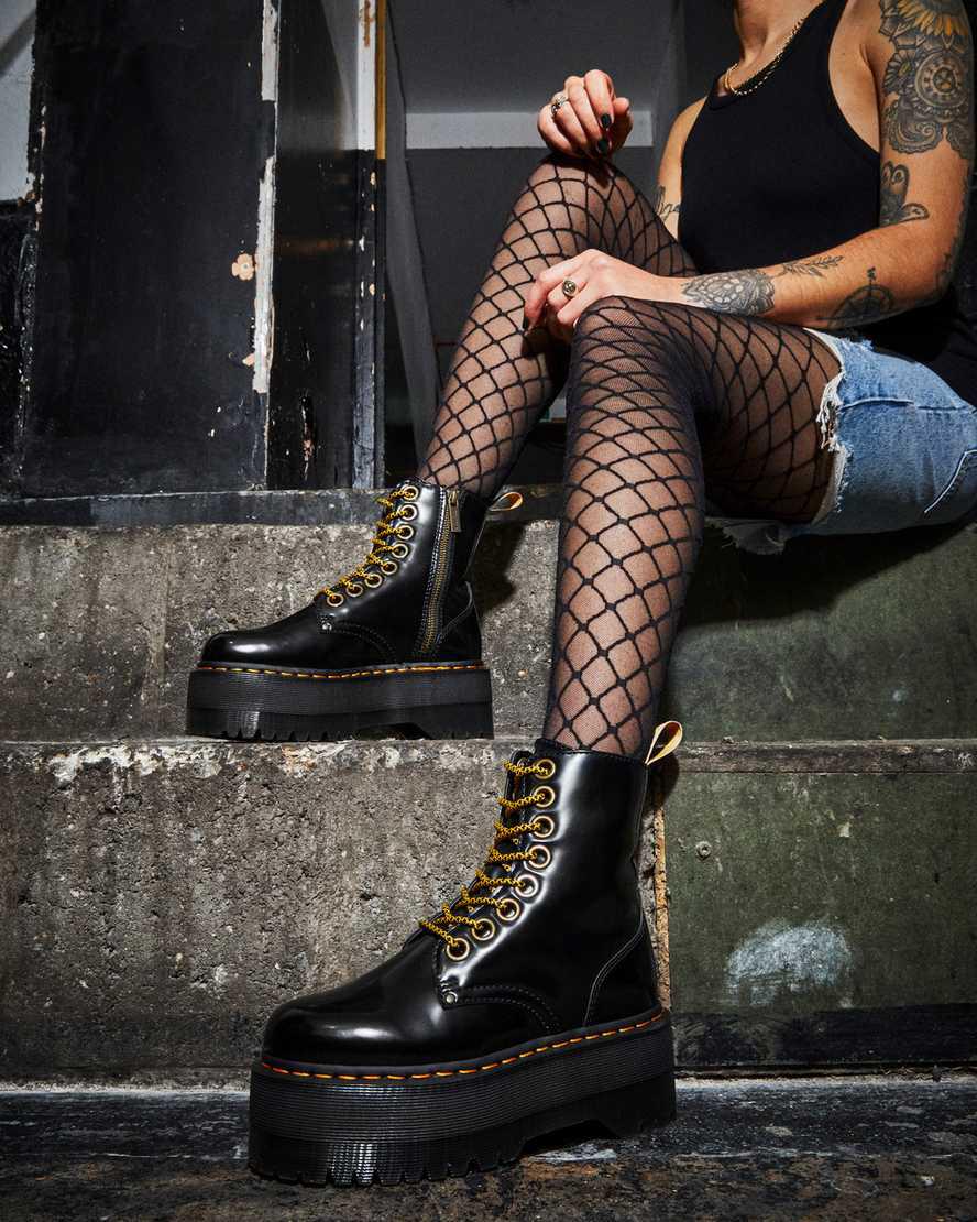 Dr Martens Vegan Jadon Boot Max Naisten Platform Saappaat Mustat  Suomi |  3421PWCUY