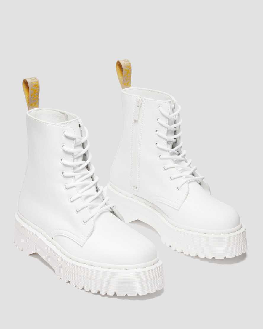 Dr Martens Vegan Jadon II Boot Kemble Mono Platforms Miesten Nilkkurit Valkoinen  Suomi |  0618VHTMF