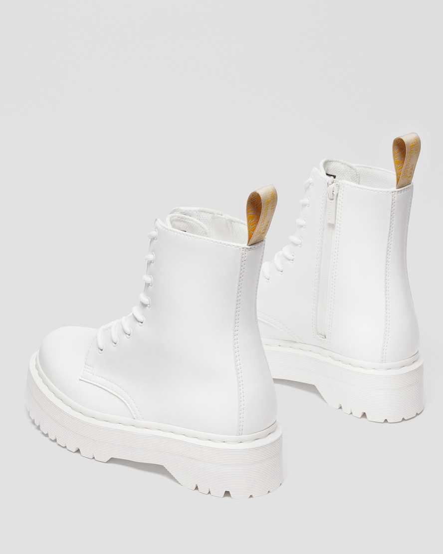 Dr Martens Vegan Jadon II Boot Kemble Mono Platforms Miesten Nilkkurit Valkoinen  Suomi |  0618VHTMF