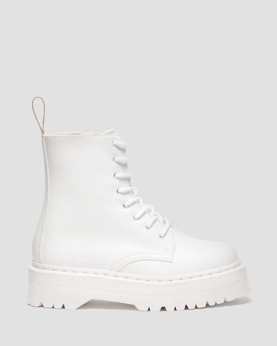 Dr Martens Vegan Jadon II Boot Kemble Mono Platforms Miesten Nilkkurit Valkoinen  Suomi |  0618VHTMF