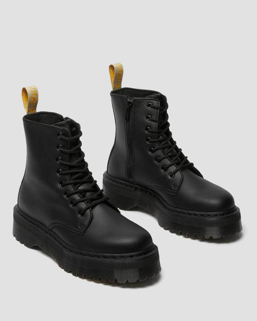 Dr Martens Vegan Jadon II Boot Mono Platforms Naisten Nilkkurit Mustat  Suomi |  8261HAVIL