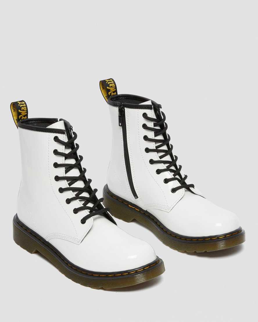 Dr Martens Youth 1460 Patent Leather Lasten Nauhasaappaat Valkoinen  Suomi |  1460APFQB