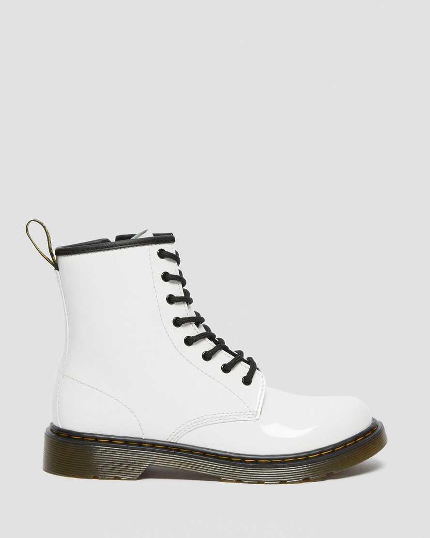 Dr Martens Youth 1460 Patent Leather Lasten Nauhasaappaat Valkoinen  Suomi |  1460APFQB